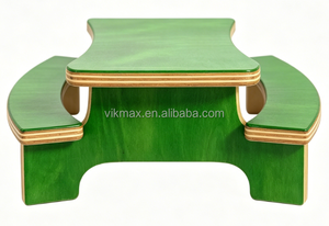 Rampa curva de dos niveles de madera de arce para fingerboard, obstáculo de doble nivel para finger skate, juguete de entrenamiento de acrobacias para dedos de escritorio - Product Image 3