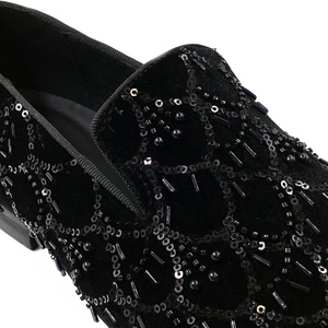 Nouvelle Collection Automne/Hiver – Mocassins en Cuir Véritable Faits Main avec Tige en Tissu, Logo Personnalisé, Chaussures de Mariage Légères pour Hommes, Chaussures Habillées à Enfiler - Product Image 5