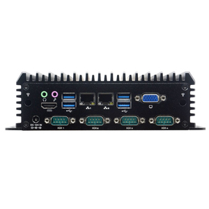 <strong>Mini</strong> Embedded Fanless Industrial PC with 6 LAN New CPU Dual Display Option for US AU CN Plugs with WiFi Connectivity - Product Image 6