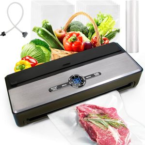 Nouvelle Machine de Mise Sous Vide Électrique Intelligente en Acier Inoxydable 135W Certifiée CE avec Affichage LCD et Fonction de Coupe pour Usage Domestique - Product Image 1