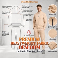 Sweat-shirt à col montant Cenloong, molleton épais, fermeture éclair quart de tour, pull molletonné à demi-zip, ensemble avec logo personnalisé, vente en gros