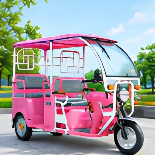 Good Bus Electric Sightseeing Tricycle Pink Three Wheel Passenger ...