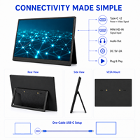 Écran de surveillance de terrain portable 14,0 pouces, double Type-C MINI HD-IN 16:10 pour la production vidéo caméra