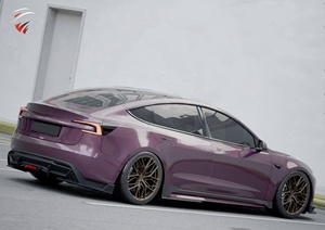 Highland ชุดบอดี้ไฟเบอร์คาร์บอนไฟเบอร์ <span class=keywords><strong>Tesla</strong></span> โมเดลใหม่3 <span class=keywords><strong>AERO</strong></span> อุปกรณ์เสริมคาร์บอนไฟเบอร์ขอบด้านหน้าสูงด้านหลังกันชนข้างพลาสติก