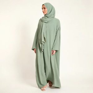 Abaya <span class=keywords><strong>en</strong></span> <span class=keywords><strong>pistache</strong></span> pour femmes, 8 couleurs, vêtements modestes, vêtements islamiques - Product Image 6