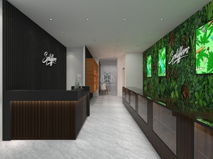 Hiện đại hiển thị hiển thị trường hợp khói cửa hàng gỗ tường hiển thị khói cửa hàng hiển thị trường hợp - Product Image 6