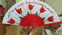 Abanico Plegable de Madera de 23 cm, Estilo Flamenco Español, Personalizado con Logotipo Grabado, para Mujer, para Bodas, Fiestas, Arte Folclórico, Decoración de Pared
