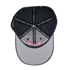 Casquette de baseball personnalisée pour homme à 6 panneaux, unie, perforations laser, tissu imperméable, ajustable et respirante - Product Image 6
