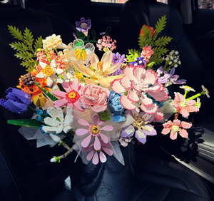 Bloques de Construcción de Rompecabezas, Simulación de Flores, Ensamblaje de Rosas, Jazmín, Margaritas, Ramo Eterno, Bloques de Construcción - Product Image 5