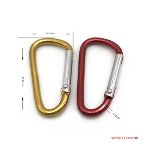 <span class=keywords><strong>Mousqueton</strong></span> à ressort en métal robuste pièces, logo personnalisé, <span class=keywords><strong>petit</strong></span> verrouillage d'escalade, porte-clés de sécurité, <span class=keywords><strong>mousqueton</strong></span> en <span class=keywords><strong>aluminium</strong></span>, vente en gros en chine - Product Image 5