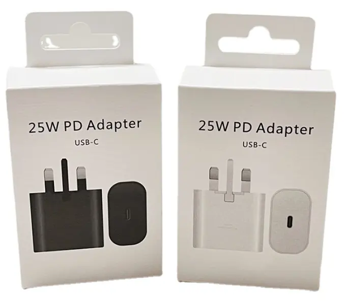 Adaptor PD 25W pengisi daya dinding, kualitas tinggi Tipe c EU AS adaptor UK plug cepat mengisi daya USB C UNTUK Samsung S24 S23 S20 Note20