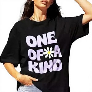 Camiseta de Algodón de Verano para Mujer, Estilo Casual, Vintage, de Alta Calidad, con Estampado Gráfico, Talla Grande, de Secado Rápido y Transpirable, Venta al Por Mayor - Product Image 1