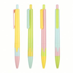 Stylo bille à écriture fluide 4 couleurs personnalisable, séchage rapide, pour le bureau, l'école, le journalisation, la prise de notes, cadeau promotionnel - Product Image 2