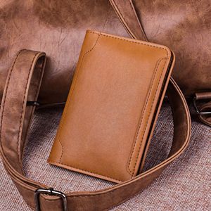 De alta calidad de piel de vaca de cuero genuino <span class=keywords><strong>2</strong></span> <span class=keywords><strong>veces</strong></span> hebilla magnética cartera para hombres de cuero titular de la tarjeta - Product Image 6