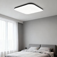 Plafonnier LED carré moderne AC220V, corps noir, couleur blanche, éclairage LED carré Dingdian NEUF pour la maison