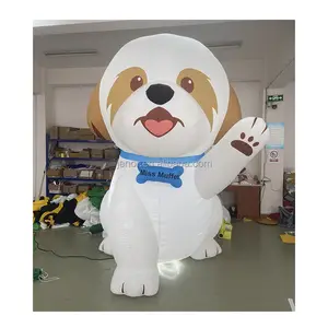 Cute advertising inflatable dog with dog tag inflatable pet dog cartoon model