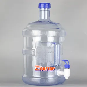 Trung Quốc bán buôn thân thiện với môi 1.5 2 3 4 5 gallon lớn rõ ràng chai nước với cái vòi nước