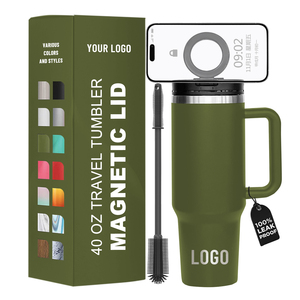 Gobelet isotherme de voyage en acier inoxydable 18/8 de style américain, écologique, 40 oz, avec paille robuste – Vente en gros usine - Product Image 1
