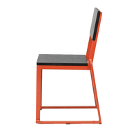 Fournisseur fiable, chaise vintage en acier de style industriel avec siège en bois, mobilier de café, hôtel, restaurant, chaise de salle à manger