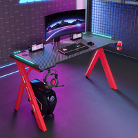 Table de jeu pliable en bois avec surface en fibre de carbone, bandes lumineuses RGB amovibles et supports magnétiques pour accessoires
