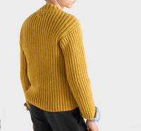 Pull en maille côtelée épaisse personnalisé pour homme, col rond, manches longues, coupe décontractée, hiver, décontracté, OEM ODM, marque privée