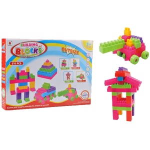 Tự Làm Nhựa Đầy Màu Sắc Giáo Dục 210Pcs Khối Đồ Chơi Mềm Máy Xây Dựng Trẻ Em Xây Dựng Khối Bộ - Product Image 1