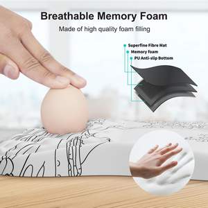 Tappetino per Mouse Ergonomico con Poggiapolsi in Gel, Base Antiscivolo in Silicone PU, Comodo per Ufficio e Casa, Disponibile - Product Image 2