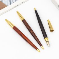 Stylo bille en bois de haute qualité avec logo d'entreprise, encre noire/bleue, pour usage professionnel et scolaire, vente en gros