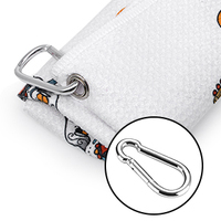 Vente chaude Serviette De Golf Motif Personnalisé Logo Microfibre Gaufre Serviette De Golf Avec Clip