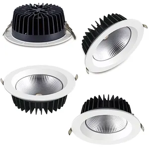 RONSE Ceiling Down Light Cob Led Indoor 20w 30w 40w 60w Cct Dimmable Black Recess Down Light Commercial Led Down Lights