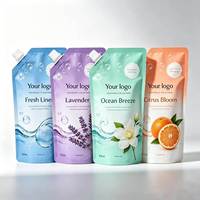 Pochettes à bec verseur 250ml/500ml/1L/3L pour lessive liquide – Sacs d'emballage personnalisés refermables avec bouchon pour savon liquide