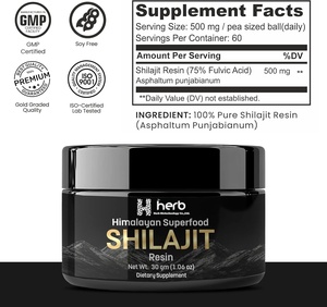 Resina de Shilajit de Marca Privada ODM/OEM, Suplemento Enzimático de Shilajit Puro del Himalaya con Ácido Fúlvico y Más de 85 Minerales Traza para Hombres y Mujeres - Product Image 2