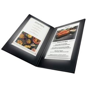 Carpeta de Menú LED Personalizada, Carpeta de Menú Electrónica Iluminada, Cubierta de Menú LED de Cuero Sintético Negro para Restaurantes, Bares y Clubes - Product Image 1