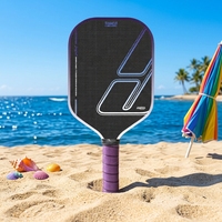 Set Raket Pickleball Serat Karbon Berlapis Titanium Tekan Panas Generasi ke-5 Terlaris Lintas Negara T700 dengan Lapisan Matte-woven