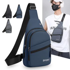 Sac de Poitrine Simple pour Homme Noir Bleu Gris Couleur Unie Sac Bandoulière Sport Respirant Léger Résistant à l'Usure Printemps 2025 - Product Image 4
