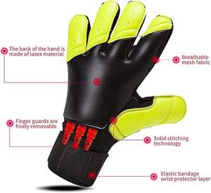 Gants de réception de football Grip Design personnalisé Équipement d'entraînement extérieur Gardien de but en gros - Product Image 4