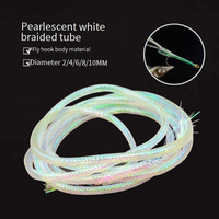 OEM Perlweiße Geflochtene Mylar-Schläuche Fliegenbindematerialien 2mm-10mm Realistisches Fischschuppen-Gewebe für Streamer Barsch Hecht Lachs
