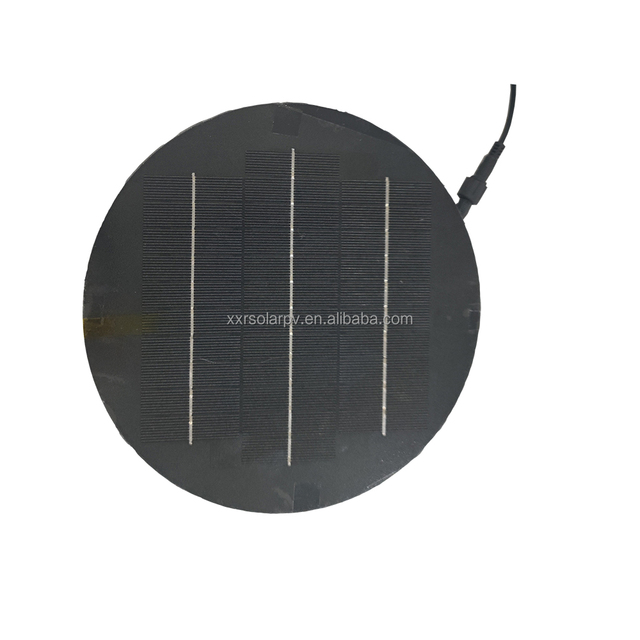 Round Shape PERC Mono Solar Panel 240mm Dia 5.8W 18V Tempered Glass Customized for Outdoor Sensor Mini Power System