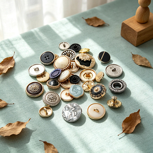 Boutons en alliage de zinc en forme de champignon avec logo personnalisé en relief, boutons métalliques à coudre, accessoires vestimentaires pour vêtements de mode - Product Image 2
