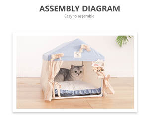 Fábrica al por mayor precio barato productos modernos para mascotas accesorios para gatos cama para dormir cueva mascota interior lindo gato tienda casa - Product Image 2