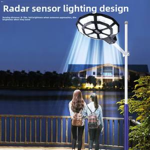 Nueva Lámpara Solar LED de Calle de Acero Inoxidable IP65 con Sensor de <span class=keywords><strong>Radar</strong></span>, Control Remoto y 50000 Horas de Vida Útil para Jardín y Exteriores - Product Image 2