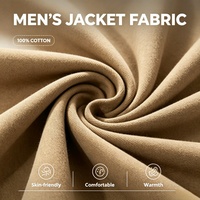 Veste en coton pour homme, couleur kaki, style workwear, col contrastant, fermeture éclair sur le devant, poche à rabat avec bouton-pression sur la poitrine, poches plaquées, épaules tombantes, décontractée