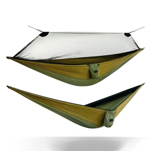 पोर्टेबल 1-2 व्यक्ति अल्ट्रा-लाइट लटकाने वाले बड़े आउटडोर शिविर मच्छर शुद्ध पैराशूट शैली नायलॉन स्विंग बिस्तर वयस्क पेड़ - Product Image 1
