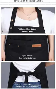 Tạp dề làm vườn, nấu ăn, nhà bếp bằng polyester chống thấm nước, có thể điều chỉnh, dành cho người lớn, unisex, nam - Product Image 2