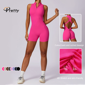 Nuova Tuta da Yoga con Zip per Donna, Asciugatura Rapida, Alta Elasticità, Traspirante, Comoda sulla Pelle, per Fitness e Allenamento - Product Image 1