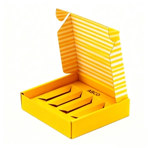 Boîte en carton ondulé personnalisé<span class=keywords><strong>e</strong></span> avec logo du fabricant, recyclable, auto-assemblante, imprimé<span class=keywords><strong>e</strong></span> en 4 couleurs, pour l'expédition et l'emballage - Product Image 4