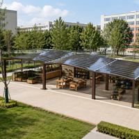 Structure d'ombrage scolaire en aluminium, auvent de terrain de jeux, toit arqué |   Abri extérieur pour l'enseignement en classe pour les écoles maternelles et primaires