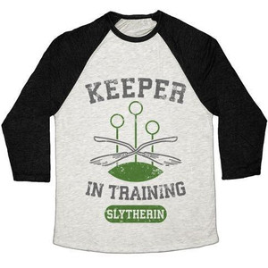 Maglietta da baseball unisex Tri-Blend di Keeper in Training (Slytherin) - Product Image 5