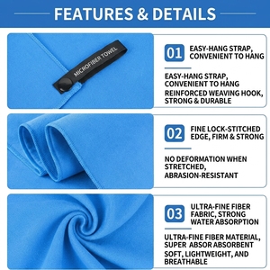 Serviette de sport en microfibre tissée, logo personnalisé, grande taille, séchage rapide, serviette de plage, <span class=keywords><strong>couverture</strong></span> de plage, couleur personnalisée - Product Image 5