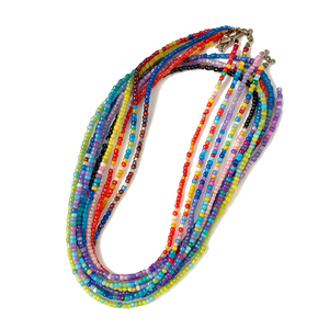 Go2boho collana di perline Multicolor con perline di vetro a strati girocollo per donne ragazze, Boho <span class=keywords><strong>gioielli</strong></span> da spiaggia con catena Extender - Product Image 1